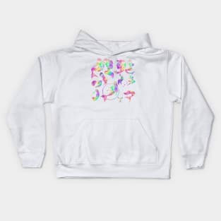 Rainbow Mermaid Medley Kids Hoodie